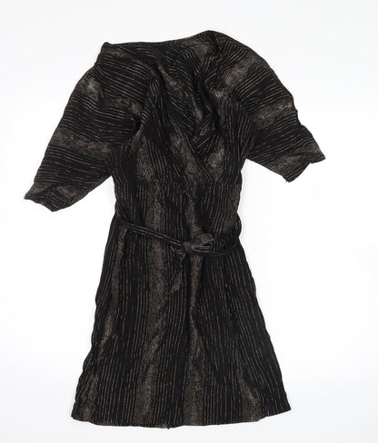 Dorothy Perkins Womens Brown Striped  Shirt Dress  Size 10