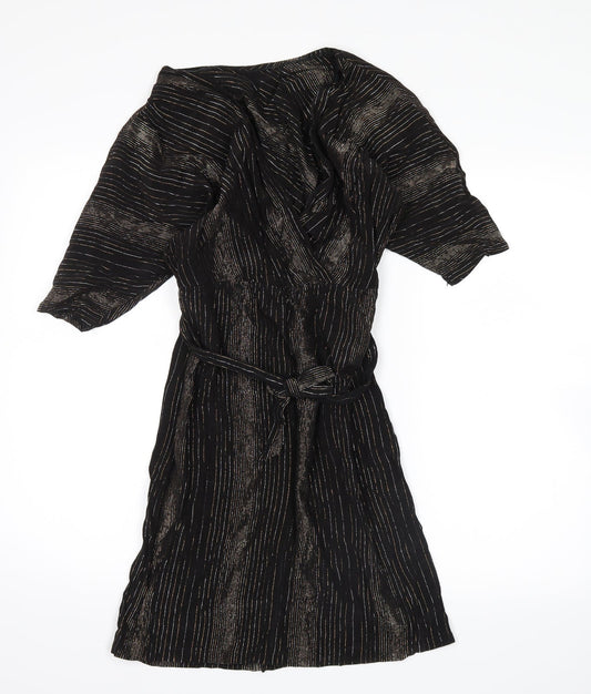Dorothy Perkins Womens Brown Striped  Shirt Dress  Size 10