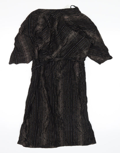 Dorothy Perkins Womens Brown Striped  Shirt Dress  Size 10