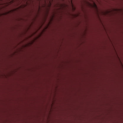 Womens UK Size 12 River Island Red Basic Blouse