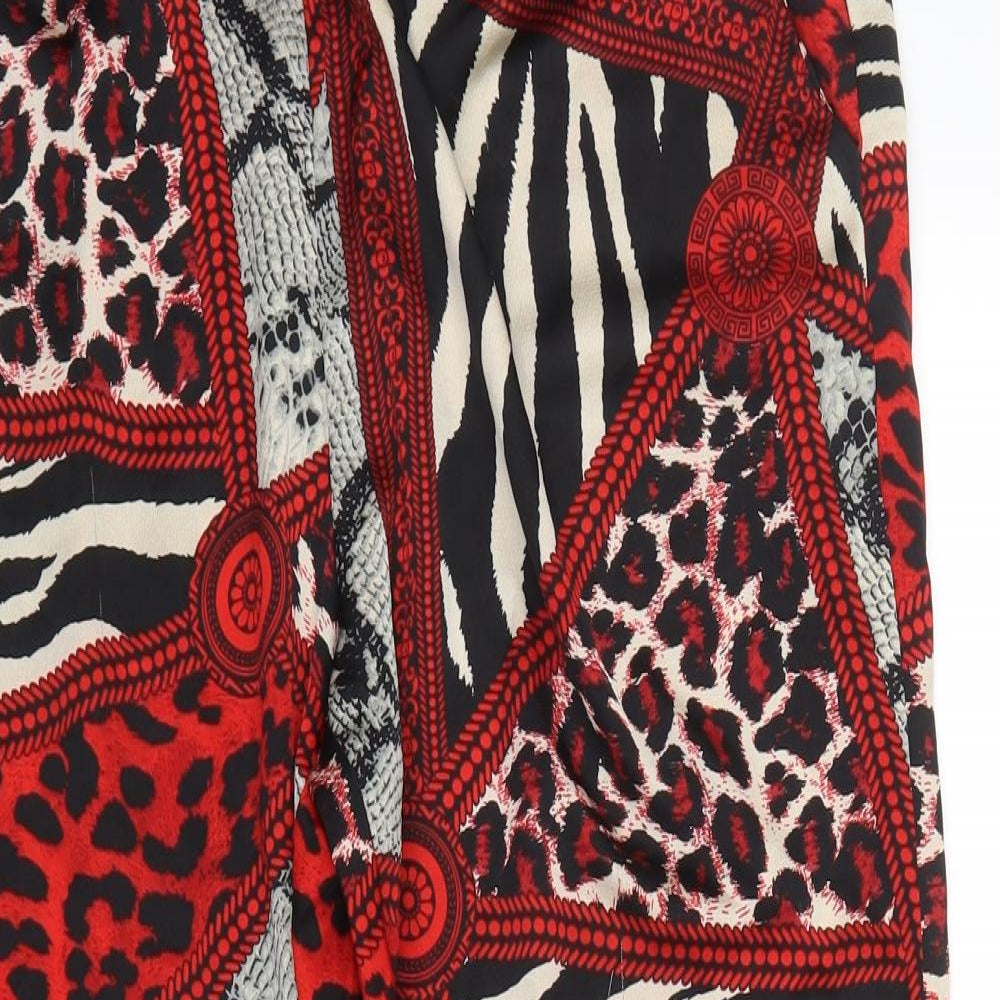 cameo rose Womens Red Animal Print  Trousers  Size 12