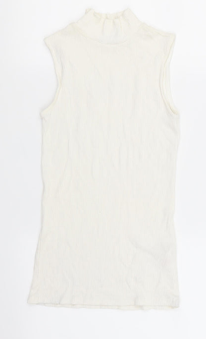 Womens UK Size 6 F&F White Basic T-Shirt