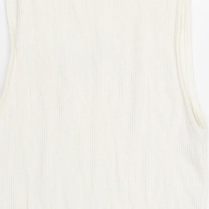 Womens UK Size 6 F&F White Basic T-Shirt