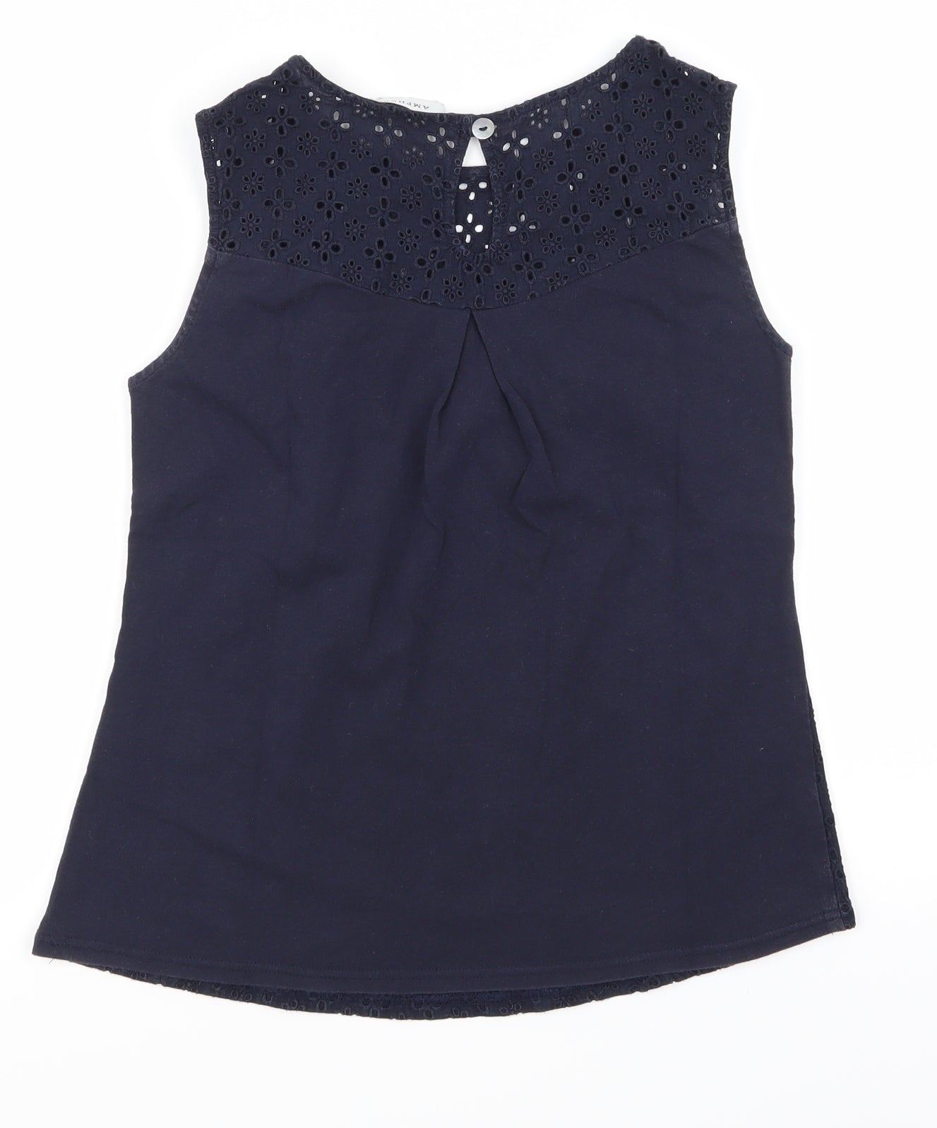 Womens UK Size 8 Amphora Blue Basic T-Shirt