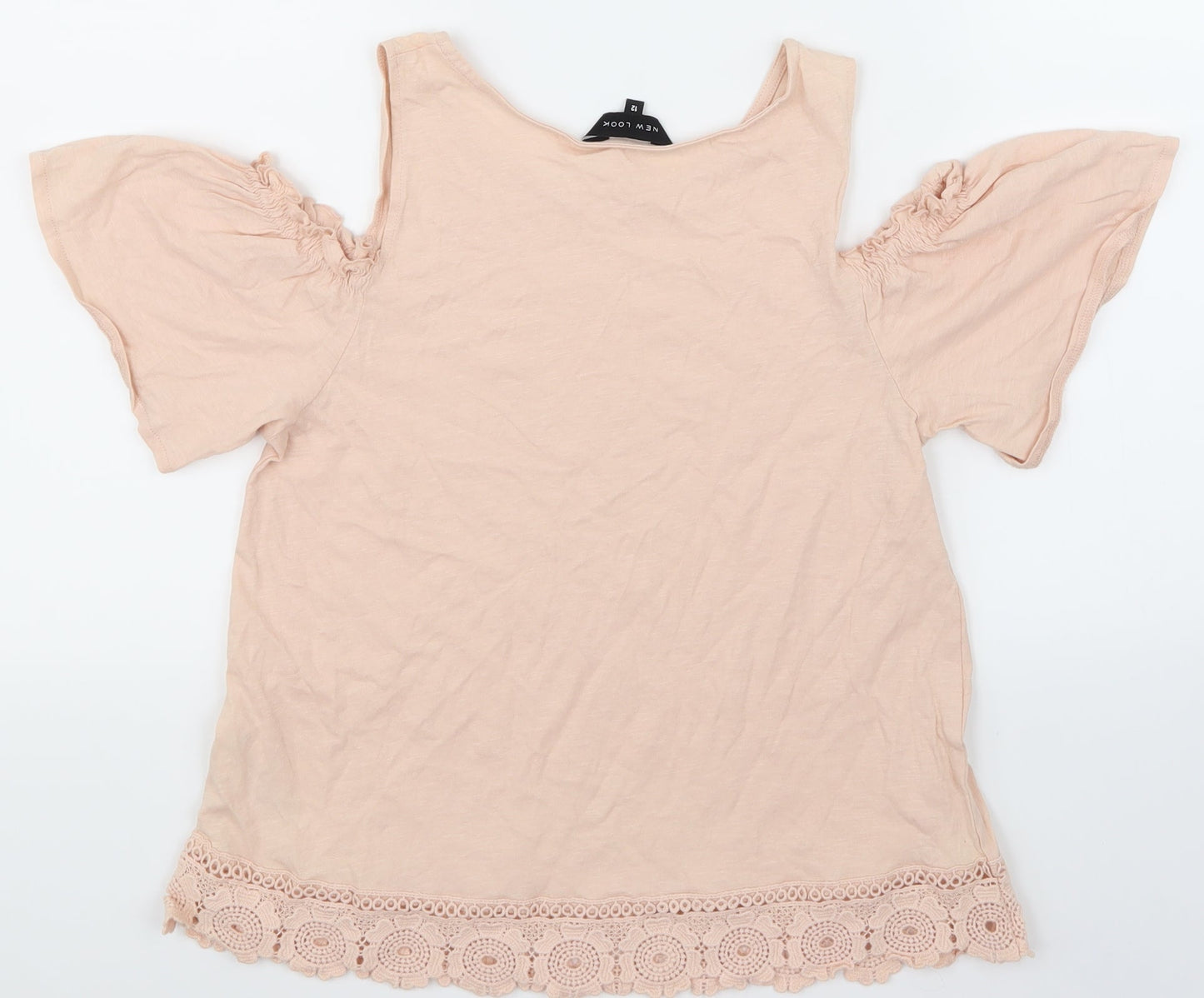 Womens UK Size 12 NewLook Ivory Basic T-Shirt