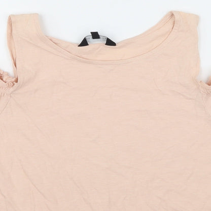 Womens UK Size 12 NewLook Ivory Basic T-Shirt