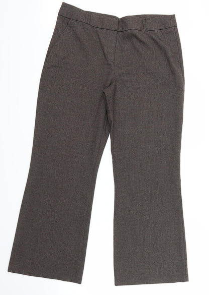 Womens UK Size 16 Moda Regular Fit  Brown Trousers
