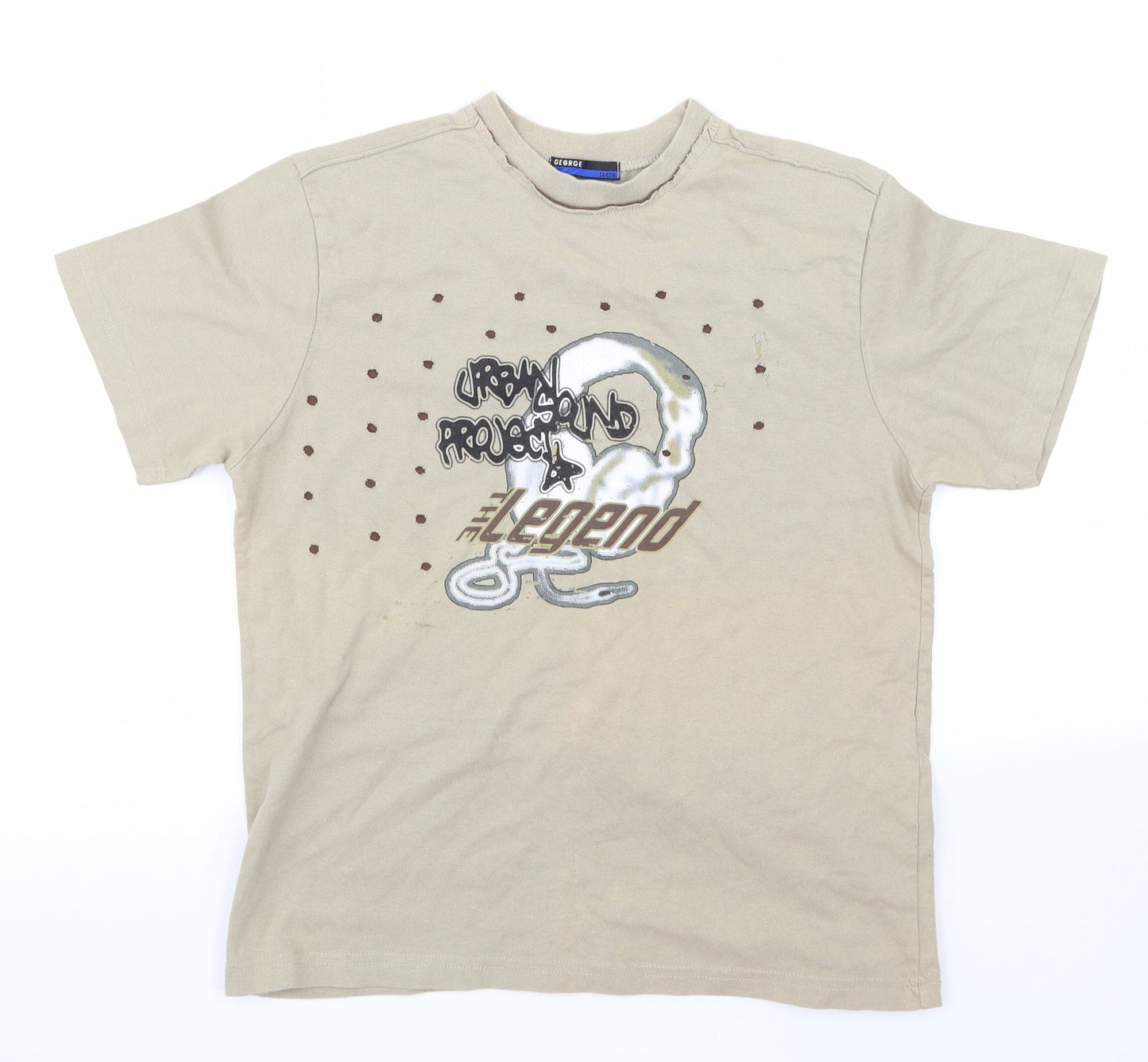 George  Boys Beige   Pullover T-Shirt Size 11-12 Years