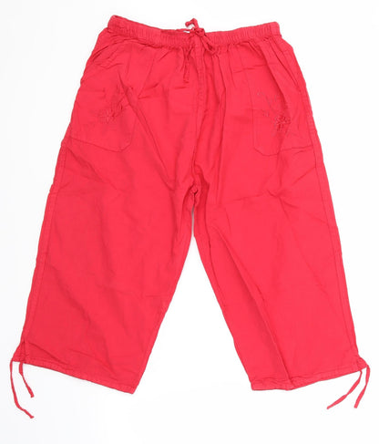 eliane Womens Red   Mom Shorts One Size