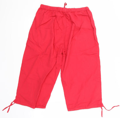 eliane Womens Red   Mom Shorts One Size