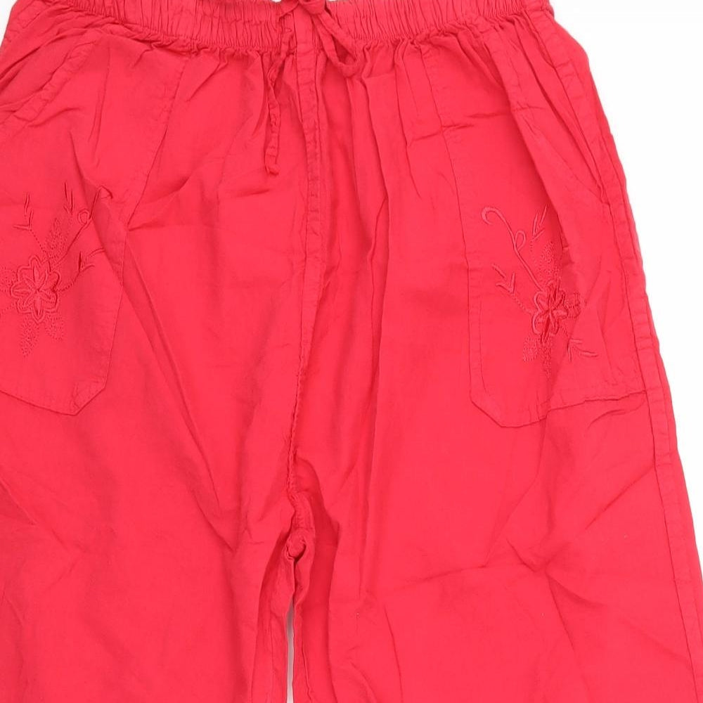 eliane Womens Red   Mom Shorts One Size