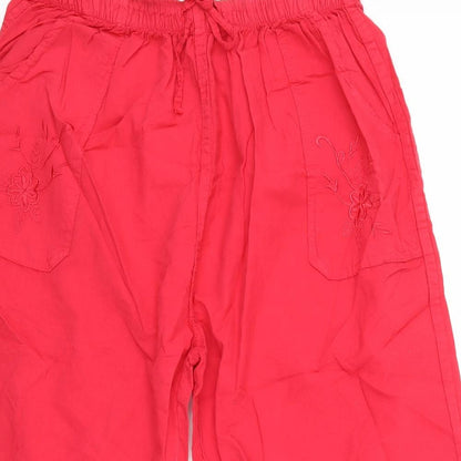 eliane Womens Red   Mom Shorts One Size