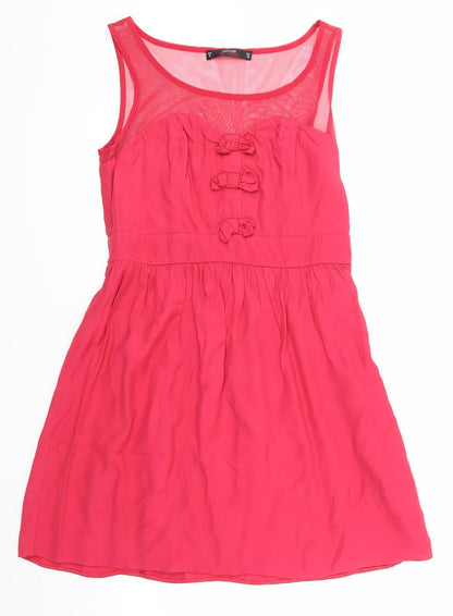 Miss Selfridge Womens Pink   Skater Dress  Size 8
