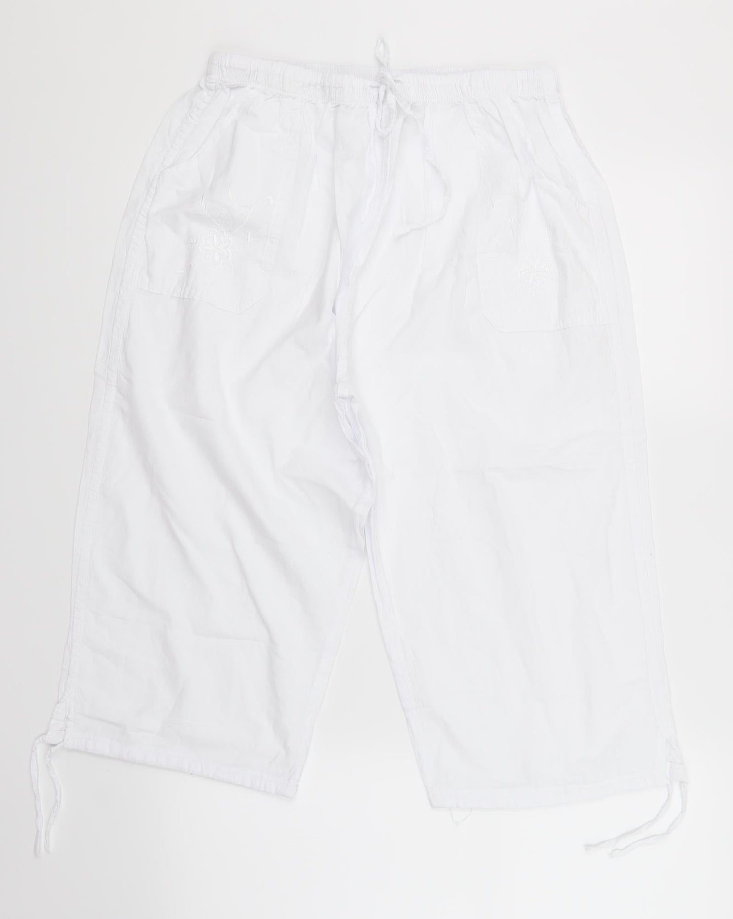 eliane Womens White   Boyfriend Shorts Size XL
