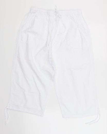 eliane Womens White   Boyfriend Shorts Size XL