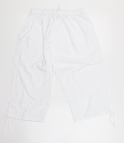 eliane Womens White   Boyfriend Shorts Size XL