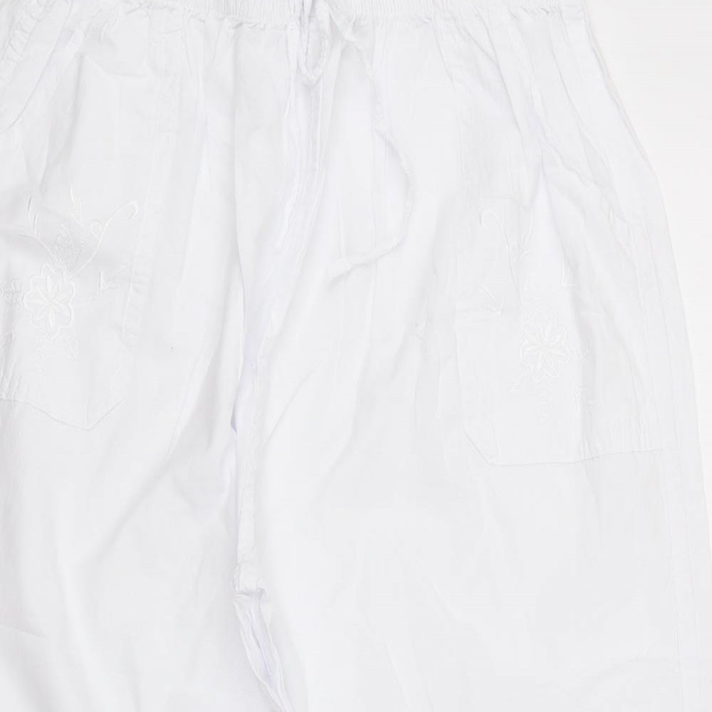 eliane Womens White   Boyfriend Shorts Size XL