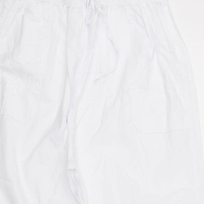 eliane Womens White   Boyfriend Shorts Size XL