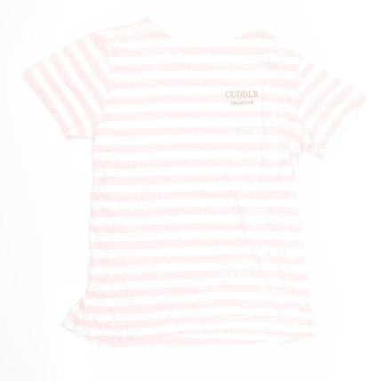 Primark Womens Pink Striped  Kaftan Nightshirt Size 10