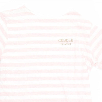 Primark Womens Pink Striped  Kaftan Nightshirt Size 10