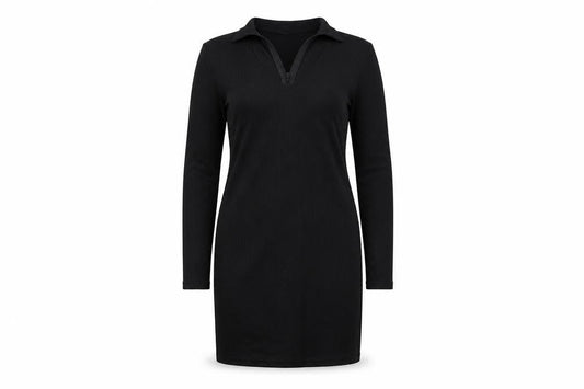 Front view of Fashion women’s black bodycon, size M