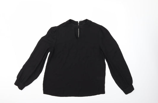 Womens UK Size 10 Atmosphere Black Basic Blouse