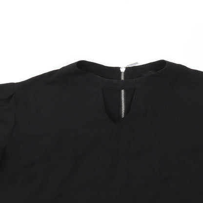 Womens UK Size 10 Atmosphere Black Basic Blouse