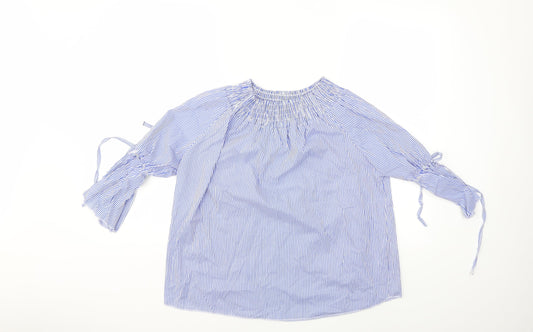 Womens UK Size S Boohoo Blue Basic Blouse