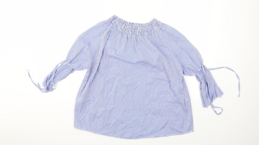 Womens UK Size S Boohoo Blue Basic Blouse