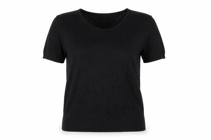 tezens Womens Black  Knit Pullover Jumper Size S