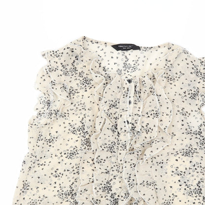 Womens UK Size 8 Dorothy Perkins Beige Basic Blouse