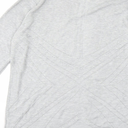 Principles Womens Grey  Knit Cardigan Jumper Size 12