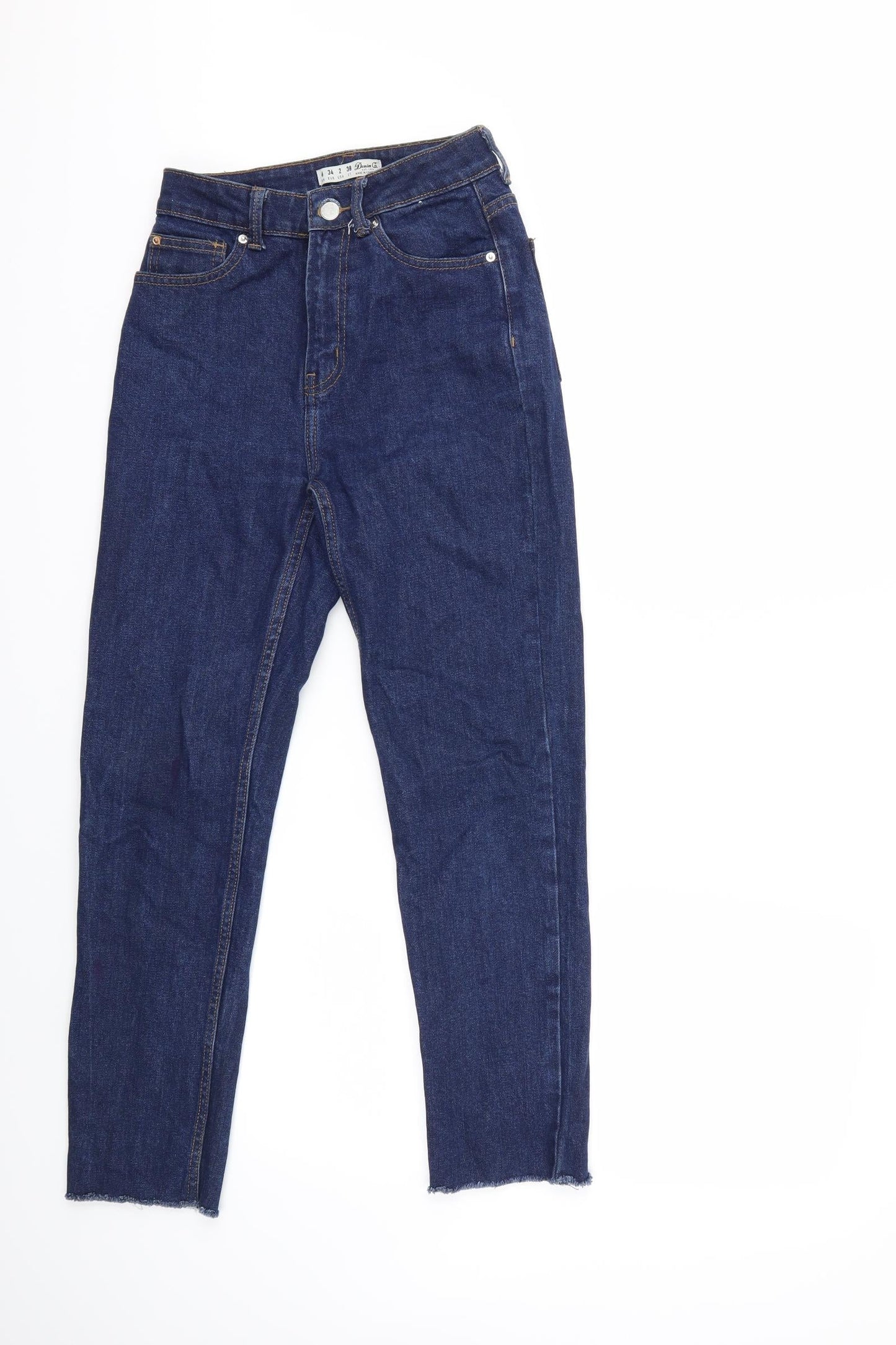 Denim & Co. Womens Blue  Denim Straight Jeans Size 6 L26 in