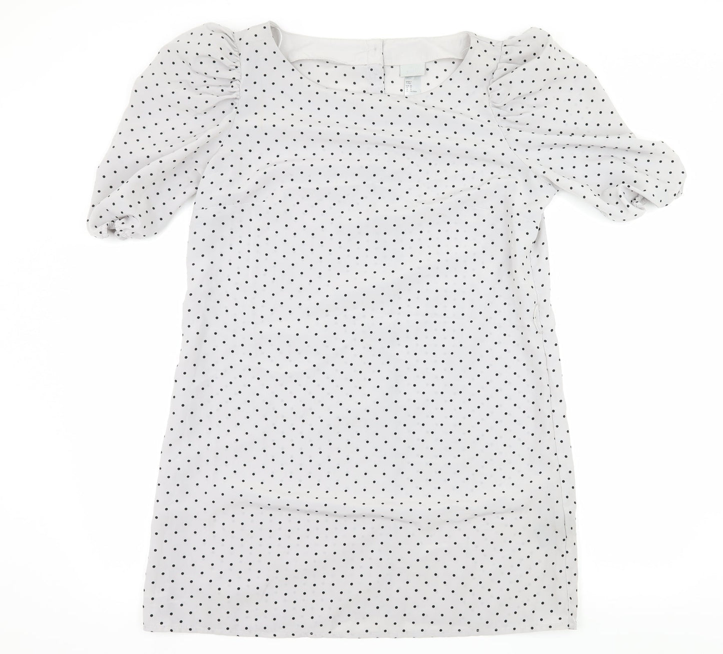 H&M Womens Gold Polka Dot  A-Line  Size 14