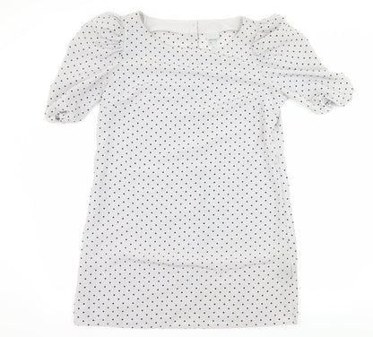 H&M Womens Gold Polka Dot  A-Line  Size 14