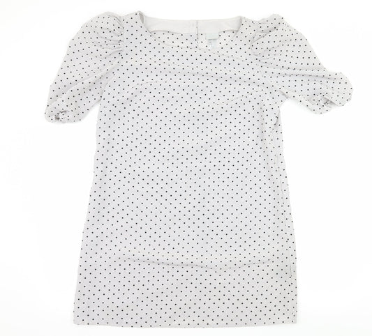 H&M Womens Gold Polka Dot  A-Line  Size 14