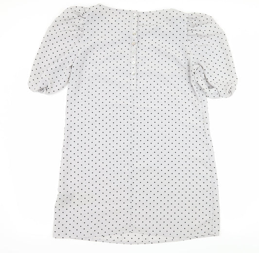 H&M Womens Gold Polka Dot  A-Line  Size 14