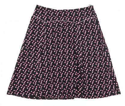 Bay Womens Black Polka Dot  Flare Skirt Size 12
