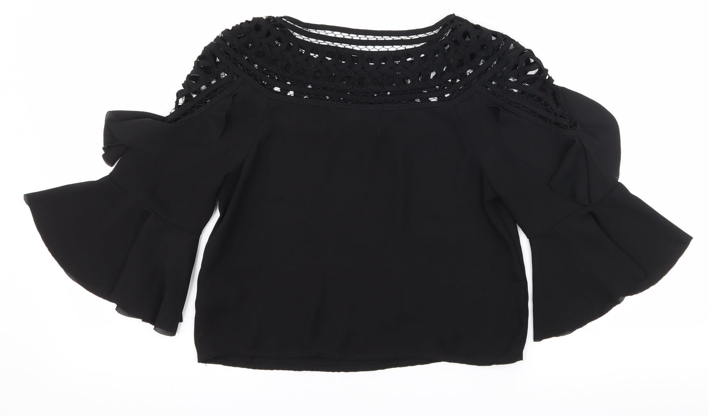 Womens UK Size 6 H&M Black Basic Blouse