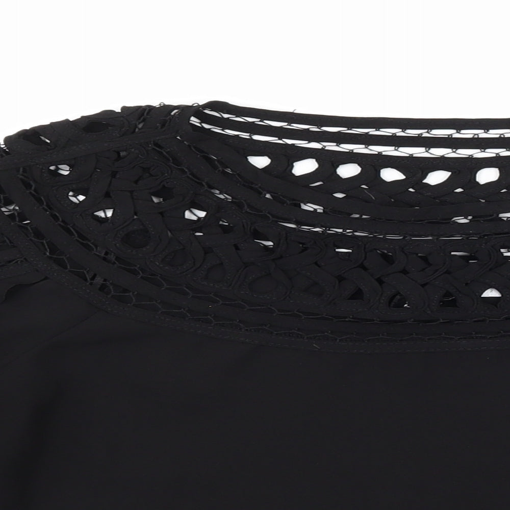 Womens UK Size 6 H&M Black Basic Blouse