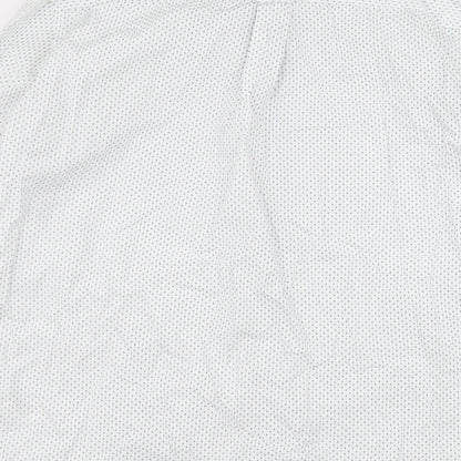 NEXT Mens White Polka Dot   Button-Up Size L