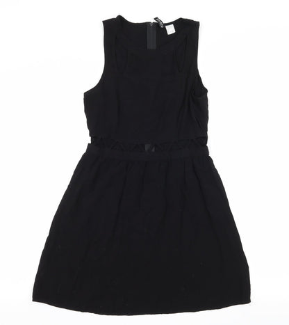 H&M Womens Black   Fit & Flare  Size 10  - Cut Out Waist