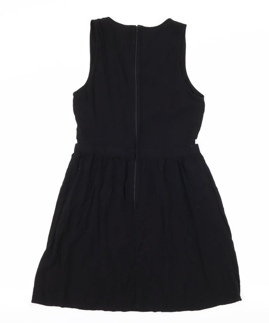 H&M Womens Black   Fit & Flare  Size 10  - Cut Out Waist