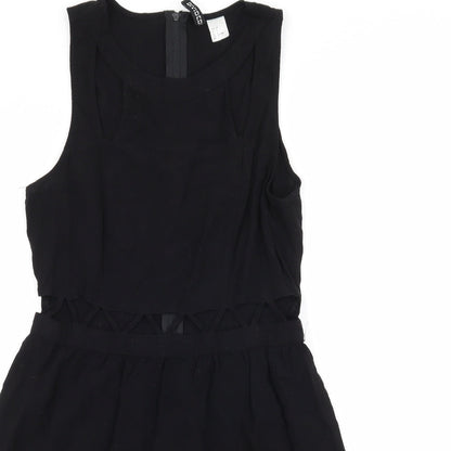 H&M Womens Black   Fit & Flare  Size 10  - Cut Out Waist