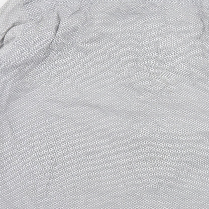 Taylor & Wright Mens White Polka Dot   Button-Up Size 15.5