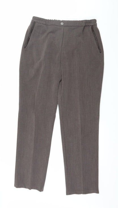 Womens UK Size 14 Afibel Regular Fit  Grey Trousers