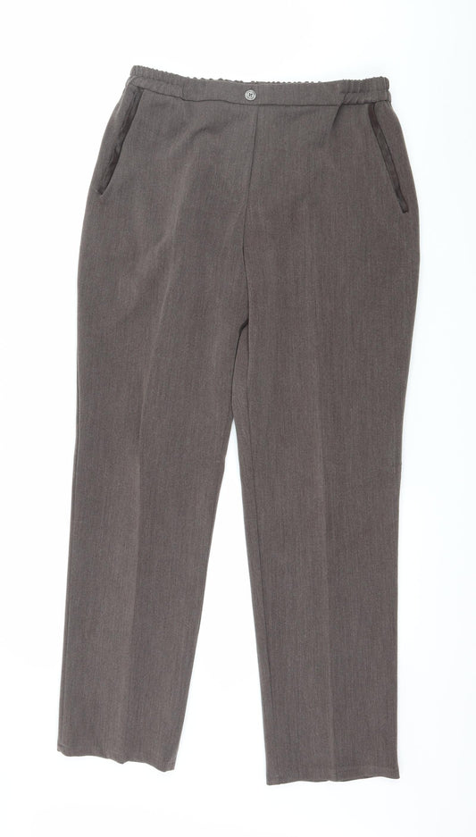 Womens UK Size 14 Afibel Regular Fit  Grey Trousers