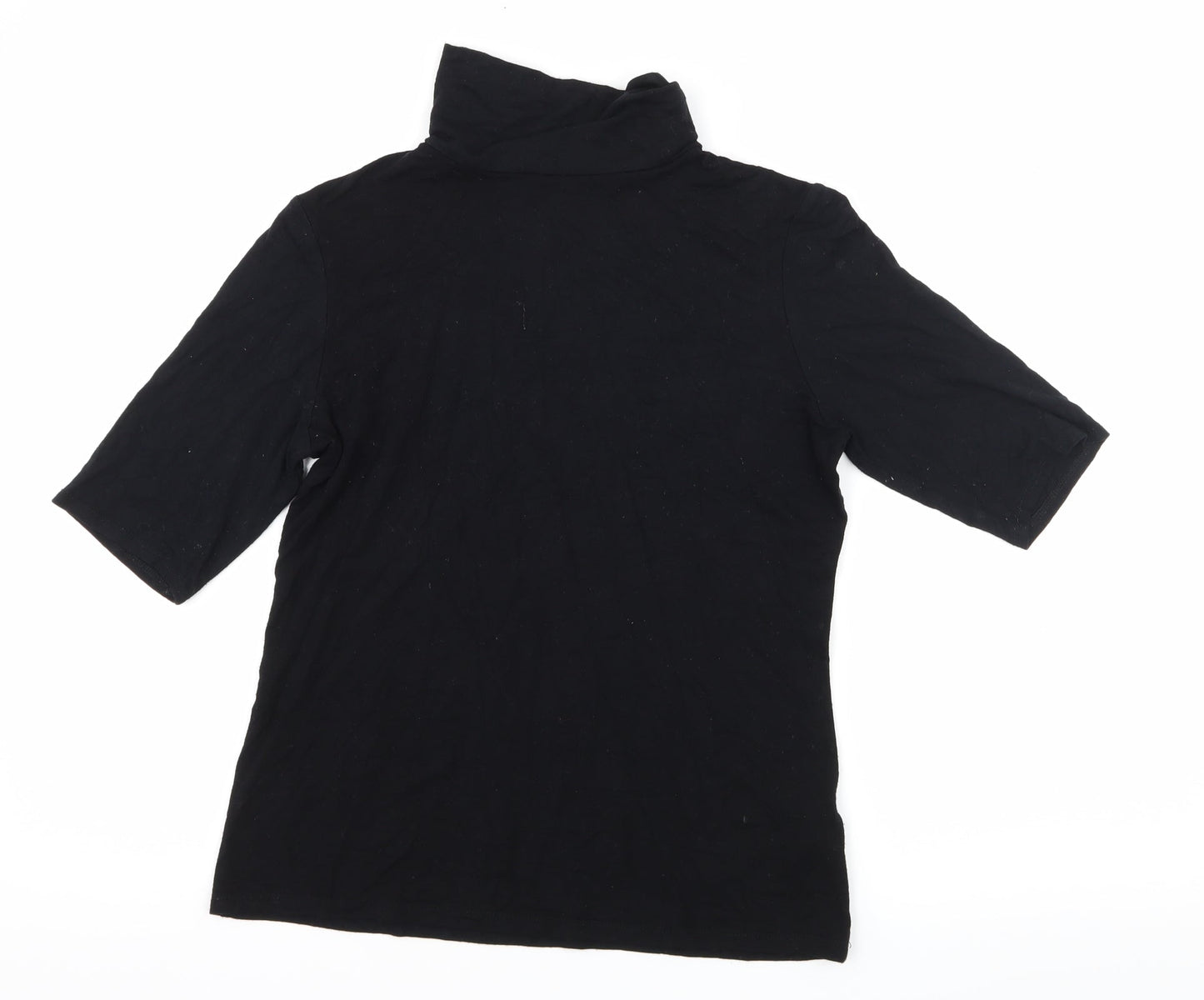 Womens UK Size 8 Dorothy Perkins Black Basic T-Shirt