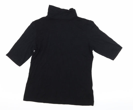 Womens UK Size 8 Dorothy Perkins Black Basic T-Shirt