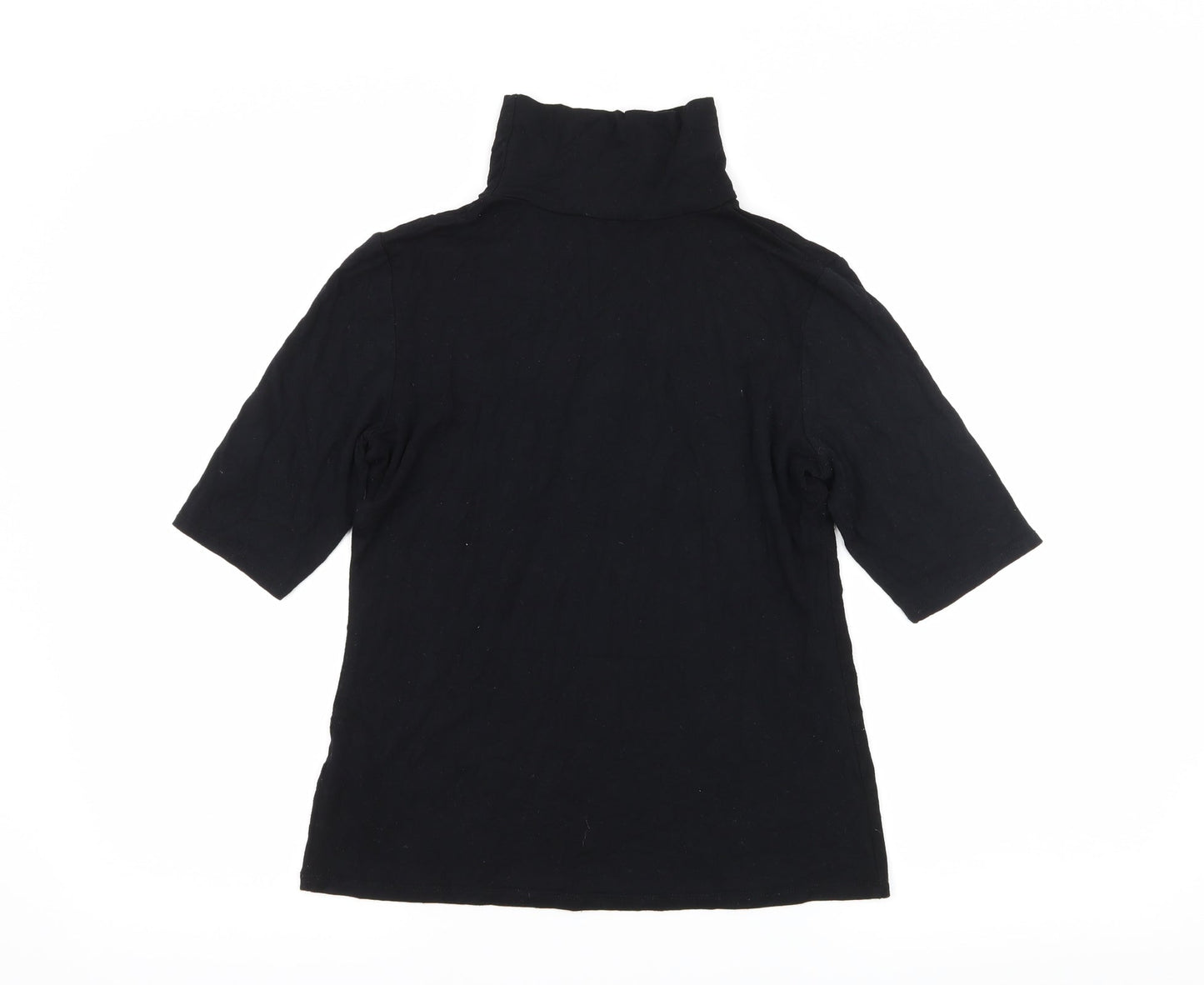 Womens UK Size 8 Dorothy Perkins Black Basic T-Shirt
